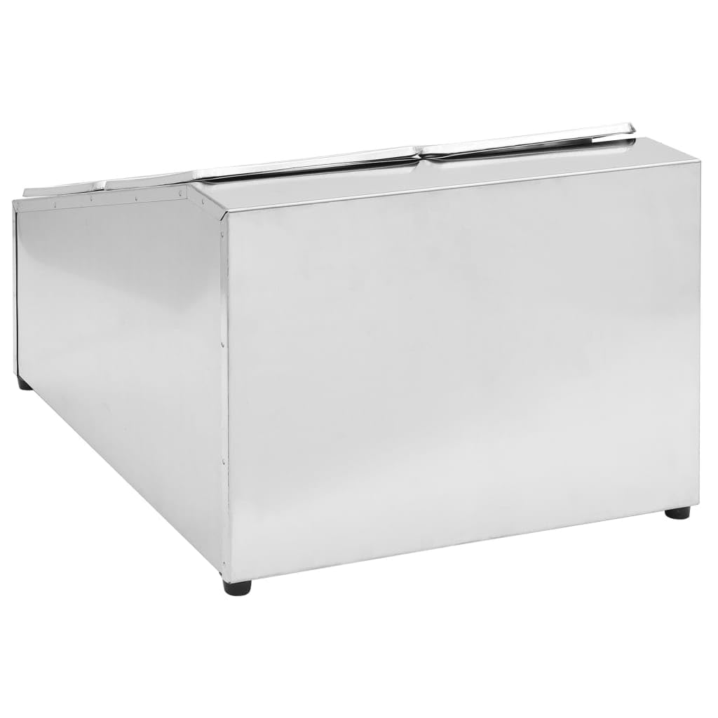 Gastronorm - Contenedor con 4 sartenes GN 1/6 de acero inoxidable