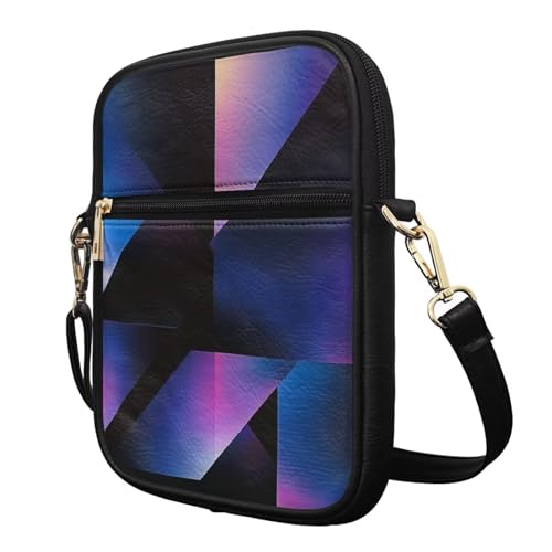 Messenger Bag for Men Small Size with Zipper Closure Cell Phone Bag Wallet Purses Adjustable Strap2