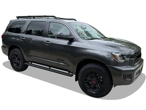 Estribos negros Tuxtreme acero inoxidable 5in Toyota Sequoia miniatura 6