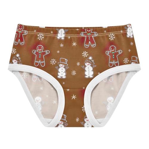 Cute Snowman Gingerbread Cookies Brown Toddler Underwear Custom 2t Cotton Cute Panties Girl Durable Undies Kids Briefs