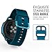 MoKo Band Compatible with Samsung Galaxy Watch 3 41mm/Galaxy Watch Active/Active 2/Galaxy Watch 42mm/Gear S2 Classic/Vivoactive 3, [3-PACK] 20mm Silicone Replacement Sport Strap - Gray&Dark Blue&Black