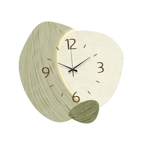 Horloge silencieuse enfants pour chambre et classe sans bruit verte