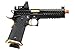 Lancer Tactical Knightshade Hi-Capa Gas Blowback Airsoft Pistol with Red Dot Reflex Sight (Black/Gold)