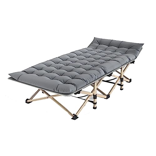 Lit pliant extra large et résistant avec matelas épais et sac de transport, lit de couchage plat for adultes avec matelas, lit de camp pliable portable for...