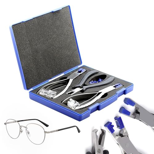 APPLICA: pinze per occhiali professionali per la riparazione degli occhiali, fornite con diversi tipi di accessori, possono aiutarti a risparmiare più tempo, se sei un riparatore di occhiali o persone che hanno spesso bisogno di occhiali, questo kit di riparazione per occhiali può essere un buon assistente per te