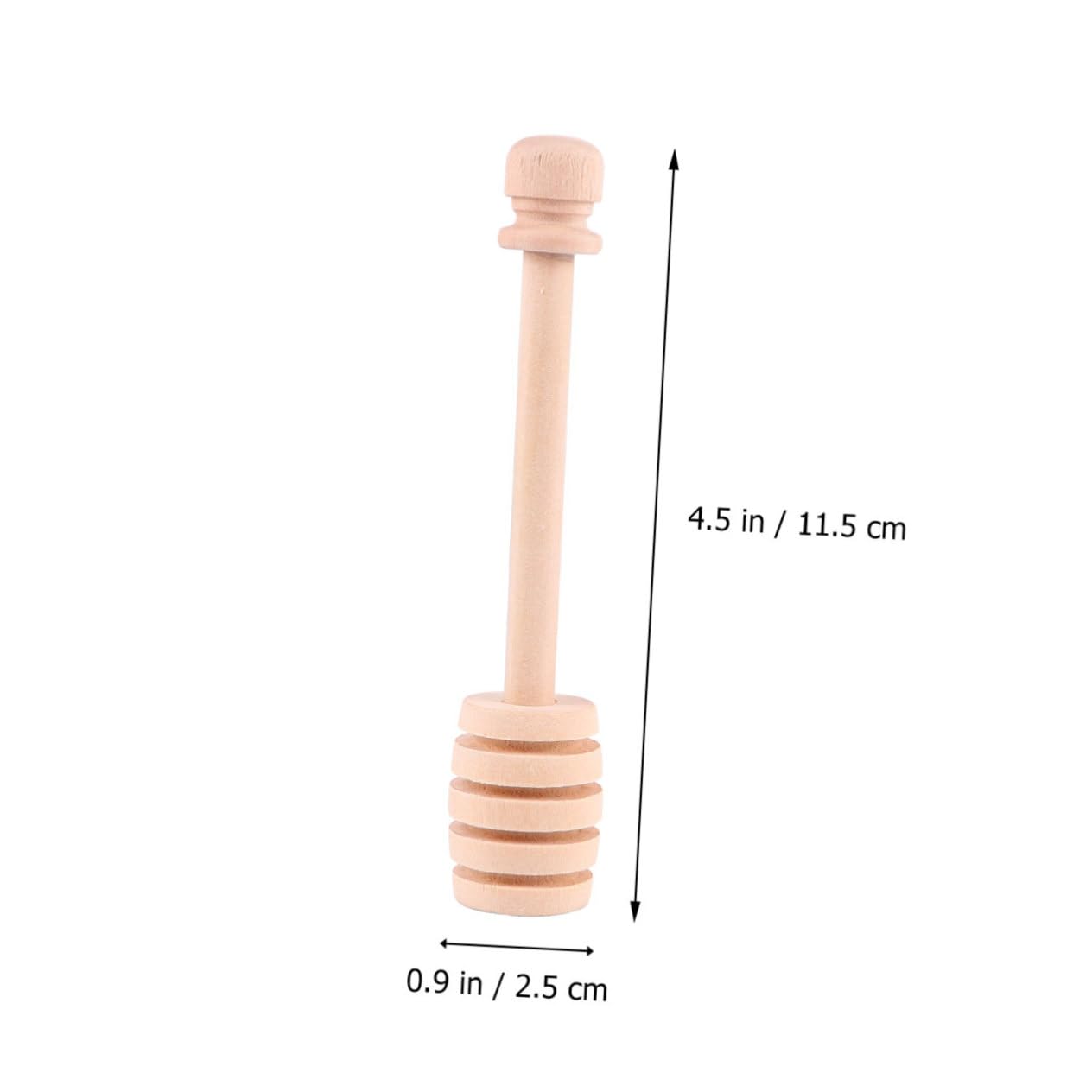 SOLUSTRE 2sets 8pcs Wooden Honey Stick Spoon Stirring Sticks for Milk Tea Safe and Comfortable Handle for Honey Syrup and Viscous Substances Natural Grain Design 8pcs*2
