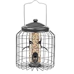 Crystals Squirrel Proof Hanging Bird Feeder for Small Birds – Heavy Duty Garden Peanut & Fat Ball Feeders – Wild Bird Feeders for Outdoor Use (Seed Feeder)