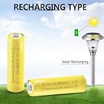 NI-CD AA 200mAh 1.2V Batterie rechargeable pour les lumières solaires extérieures, Lumière de voie de communication, Lumière à corde solaire. 8 Pack Double A Batteries rechargeables