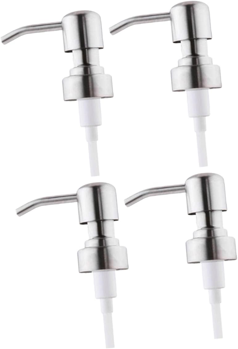 MAGICLULU 12pcs Stainless Steel Soap Dispenser Pump Replacement Lotion and Emulsion Dispenser Elegant Bathroom Accessory for Easy Dispensing