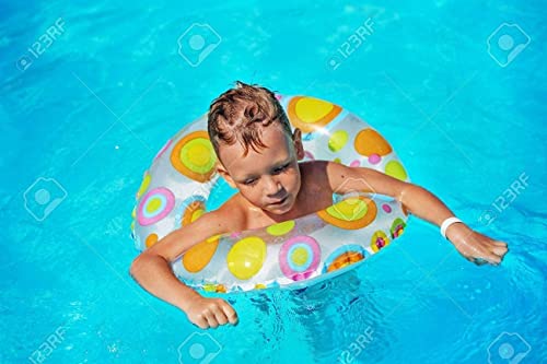 Image of K D Ages 3 to 8 Years Swimming Printed Safety Pool Ring Tube for Kids Boys and Girls Floating Beach Float Raft Water Swim 6-10 Year Adults, Toddlers, Accessories (Multi- Random Design) (Pack of 1)