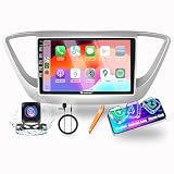 for Hyundai Accent 2018-2022 Car CarPlay Android Auto Navigation Stereo GPS Radio Reverse Camera Display 9' IPS Touchscreen Headunit Tablet Pad Media Player, if Applicable Quad Core 2G+64G