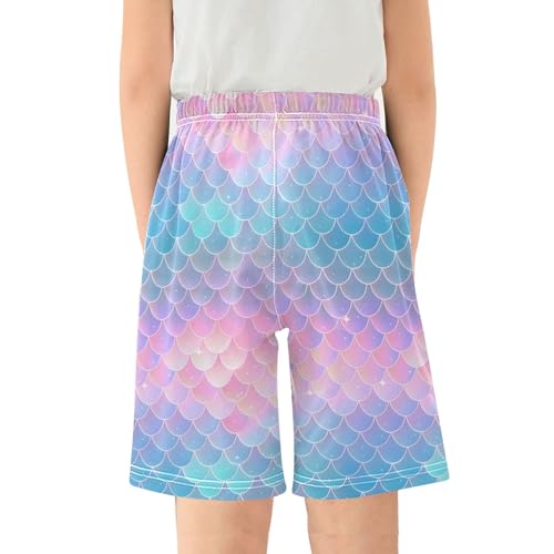 Romantic Fish Scales Short Pajama Pants Bottoms Soft Sleepwear with Pockets2