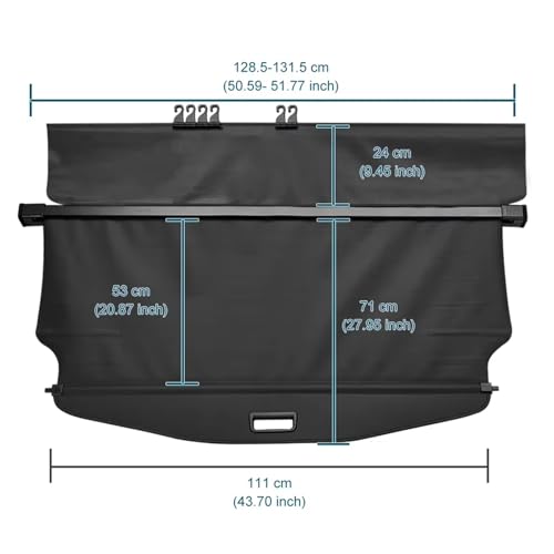Cubierta maletero Chevrolet Equinox 2010-2022 protector de carga retráctil negro 2