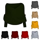 Besonderheit und Einzigartigkeit: Nicht nur ein Pullover, sondern auch ein Schal, der sich leicht als Schal anpassen lässt und gleichzeitig Hals und Arme warm hält. Die Kombination von Mode und Funktion zeichnet Sie aus. ❗