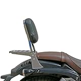 CONFORT OPTIMAL POUR LE PASSAGER : Dossier ergonomique avec coussin haute résilience et housse en sky (imitation cuir), résistant aux intempéries