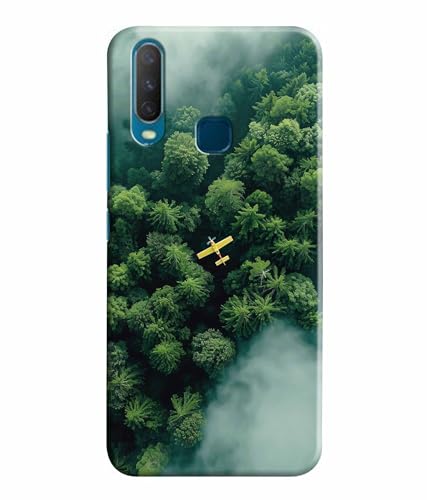 Image of Aeroplane Travel World Printed Hard Back Case Cover & Compatible for Vivo Y12 / Vivo Y15 / Vivo Y17 / Vivo U10 (Multicolor) - D1805