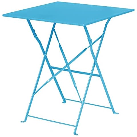 Bolero Seaside Blue Steel Square Table 600mm Cover