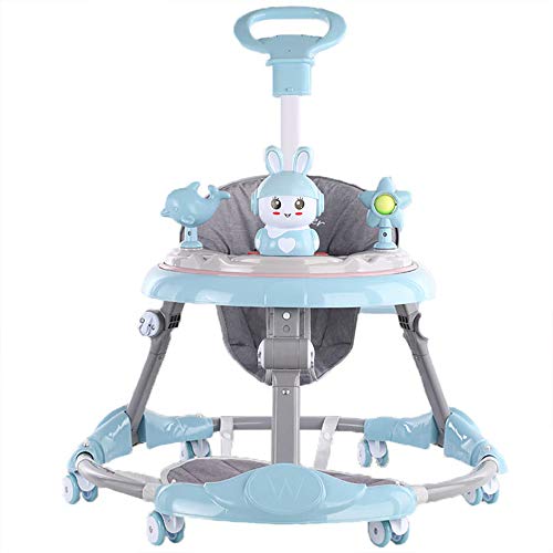 COOLBABY Baby walker multifunctional anti-rollover anti-O leg can sit folding 6-18 months male and female baby walkerinclude mat