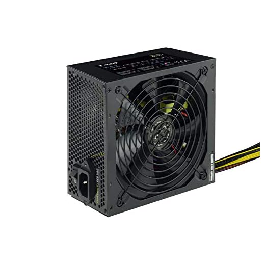 Tooq TQEP-650SP - Fuente de Alimentación Ecopower II de 650W con PFC Pasivo, Ventilador silencioso de 120mm con control automático de velocidad, negro