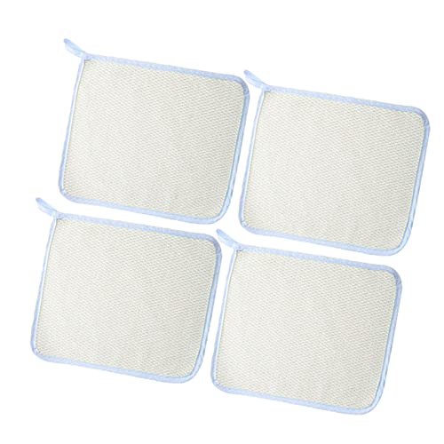 FOMIYES 4 Piezas Toalla De Baño De Nailon Toallita Exfoliante Paño De Baño Exfoliante Guante De Baño Almohadillas Exfoliantes Toallas Corporales Toalla De Limpieza De Ducha Beige