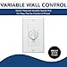Broan-NuTone 57W Variable Speed Wall Control for Ventilation Fans, Dial Knob Control, 3 Amp., 120V, White