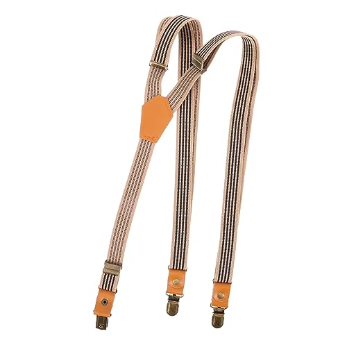 TOVINANNA Elastic Adjustable Suspenders Welch Suspenders for Men Dress and Suit Clip