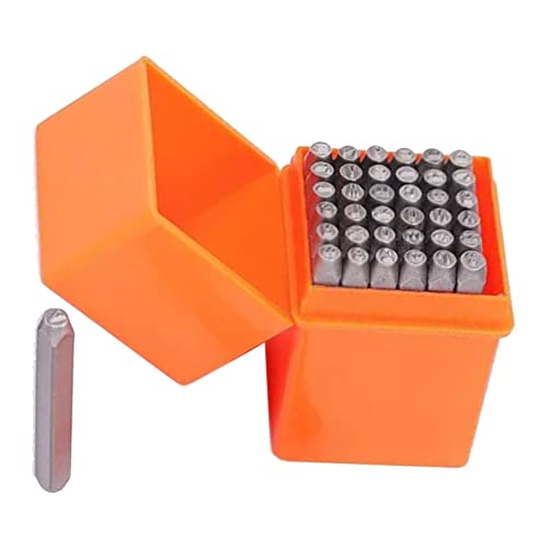 Metal Letter Punch Set 1/4 (6mm), 37Pcs Steel Number and Letter Stamp Set