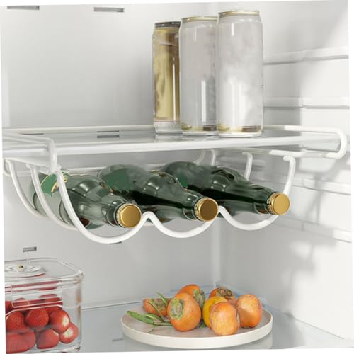 Soporte para botellas organizado para refrigerador blanco miniatura 3