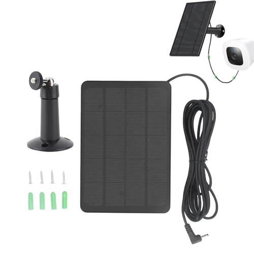 Ouitble Solarpanel für RingKamera 10W Kamera Solarpanel Kamera Solarpanel IP65 Wasserdichtes Solarpanel-Ladegerät für Spotlight Cam Stick Up Cam 9.8ft Kabel (CSP4W-DC-B)