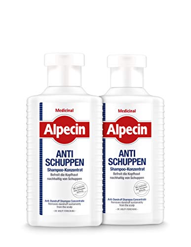 Alpecin Medicinal Anti-Schuppen Shampoo-Konzentrat - 2 x 200 ml – gegen Schuppen und Juckreiz bei fettigem Haar - befreit die Kopfhaut nachhaltig von Schuppen