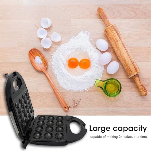 Electric Walnut Cake Maker,1400W 24pcs Capacity Electric Walnut Cake Maker Automatic Mini Nut Waffle Bread Machine Sandwich Iron,Cooking Breakfast, Pan Oven,Gifts(American Plug) by NTSDD - Image 4