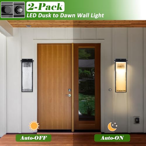 Image of VenzBlomia 20 inch Extra Large Dusk to Dawn LED Outdoor Wall Lights 2 Pack