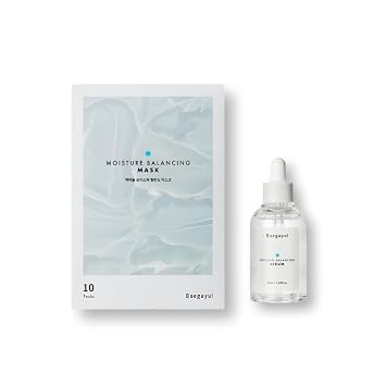 Moisture Balancing Sheet Mask 10EA - Korean Facemask, Non-Sticky Essence & Moisture Balancing Serum - Hydrating, Soothing Korea Essence, Hyaluronic Acid & PHA, pH Balanced, Exfoliating