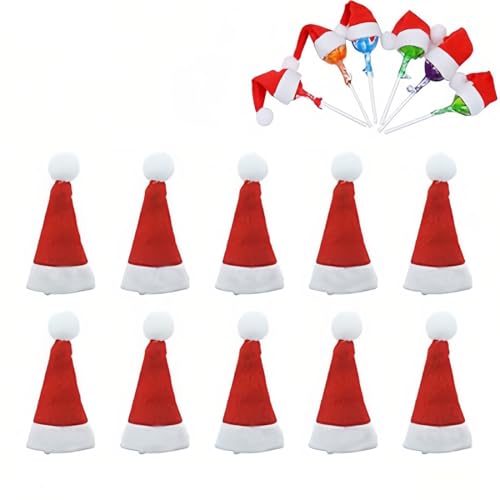 Kleine Weihnachtsmützen für Flaschen 31 JEYORZY 10 pcs Weihnachtsmütze Klein, Mini Weihnachtsmützen, Mini...