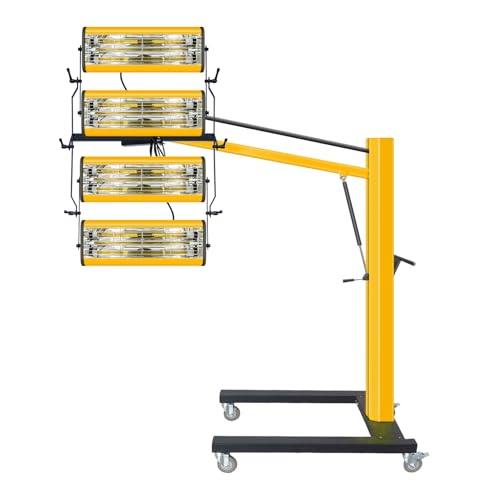 Solary Baking Infrared Paint Curing Lamp - 4KW 220V Short Wave Infrared Heat Lamp for Paint Drying, Auto Film, Body Repair