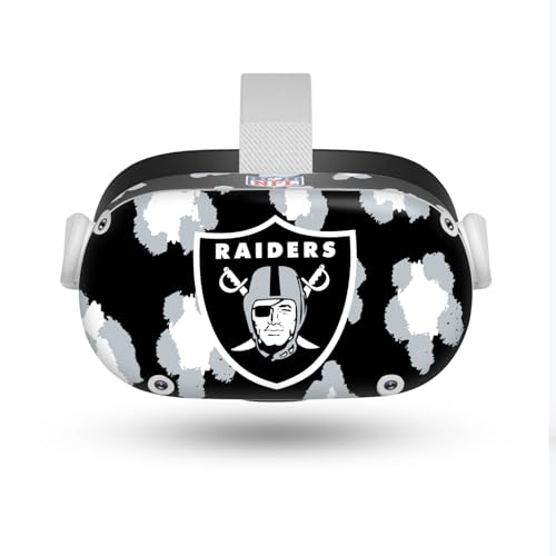 Autocollant Meta Quest 2 NFL Las Vegas Raiders par Head Case Designs en vinyle style léopard