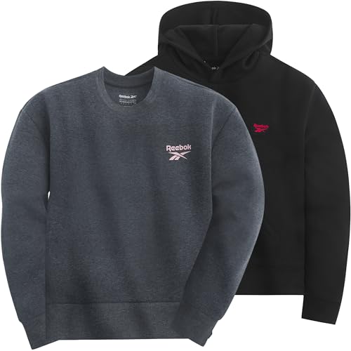 Amazon.com: Reebok Girl's Sweatshirt Hoodies 2 Pack