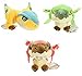LUPOVIN 3 Unids / Set Monster Hunter Freedom Game Plush Dragon Toys, Suave Tres Colores Amarillo / Verde / Rojo Muñeco De Peluche Regalo para Niños 20Cm