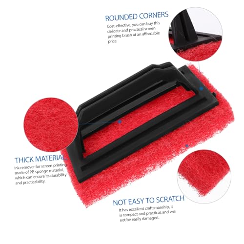 AUTSUPPL 3 piezas Cepillos para Limpieza de Serigrafía con Mango Accesorios para Eliminación de Tinta Pantallas Duraderos y Prácticos para Estampado Camisetas y Carteles