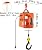 3 in 1 Electric Hoist Winch 1540LBS Portable Electric Winch 16ft/min Manual Cable Wireless Remote Control, 41ft Portable Power Electric Lift for Lifting Small Engines, Bicycles, Groceries