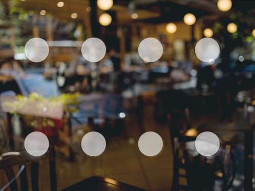 QuoteMyWall 60x Glass Window Warning Stickers for Doors Safety Awareness - Patio Doors, Balconies, Glass Wall Partitions Hotel Shop Workplace Home Etched Decals Peel & Stick