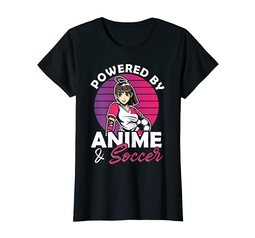 Powered by Anime & Soccer Anime Girl T-Shirt