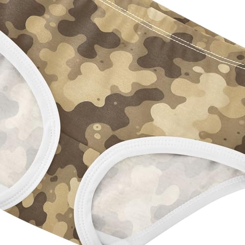 Joisal Cool Brown Beige Leopard Little Girl Panties Toddlers Underwear Floral Cotton Flower Underpants Briefs 2t4