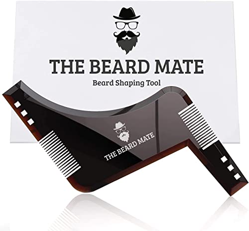 Beard Shaping Tool Template. Beard Shaper Tool Plus Comb for line up & Edging, Men's Facial Hair Hairline Perfect Symmetric Lines and Trim with Beard Trimmer Hair Clipper or Razor.