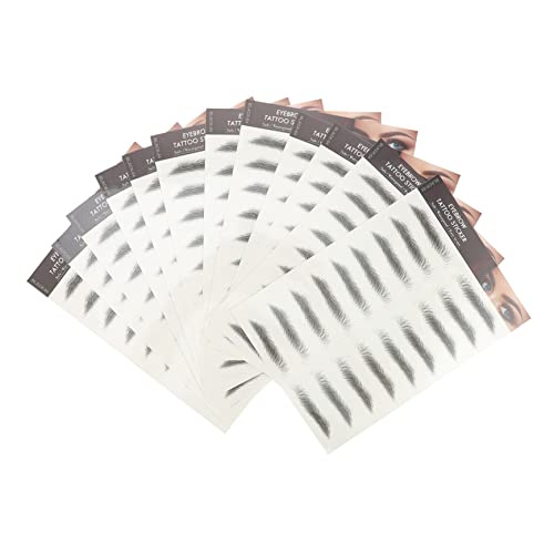 BESTYASH Pegatinas Impermeables para Cejas 12piezas para Cejas Resistente al Agua de Usar Herramienta de Maquillaje Profesional