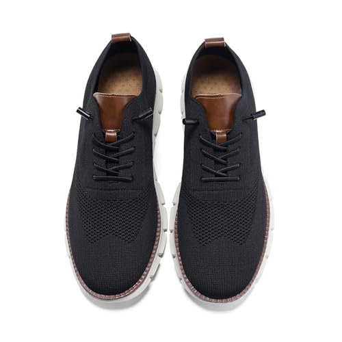 Image of Wearbreeze Men's Business Casual Oxford Sneakers - Lightweight Lace-Up Dress Shoes for Work, Travel & Daily Commute