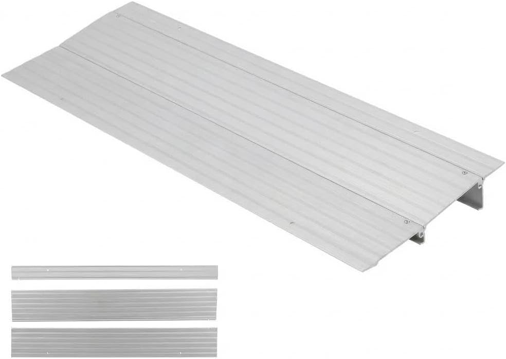 Heavy Duty Aluminum Threshold Ramp for Doorways – 2" Rise, 700LB/320kg Capacity, Adjustable & Portable Metal Entry Ramp for Wheelchairs, Mobility Scooters, Bikes, Strollers – Home Steps &