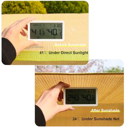 Toldo de malla para pérgola de patio con protección solar 75% UV de 2x7 m 4