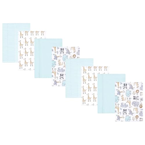 Image of Hudson Baby Cotton Poly Flannel Burp Cloths Multipack, Kangaroo 8-Pack, One Size