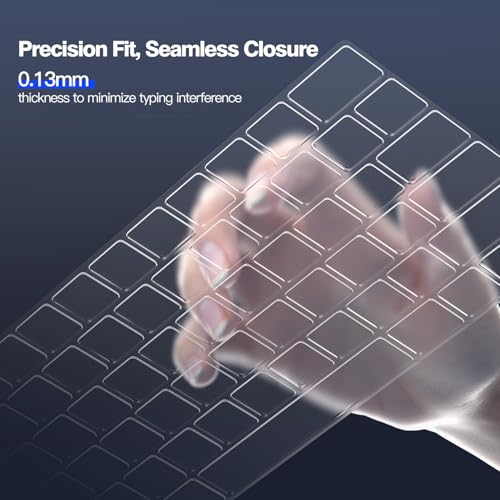 Image of Ultra Thin Keyboard Cover Protector for 2026 MacBook Neo 13 with A18 Pro Chip A3404, Premium Keyboard Skin Cover for MacBook Neo 13 inch A18 Pro Accessories, Clear (US Layout)